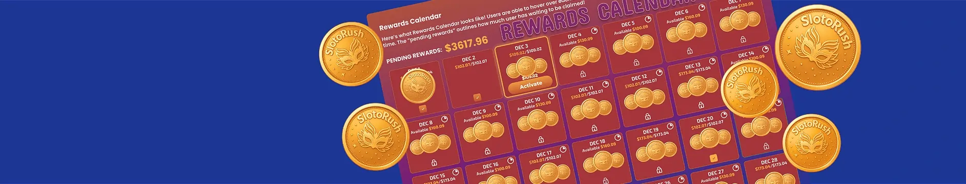 30% Back with Rewards Calendar